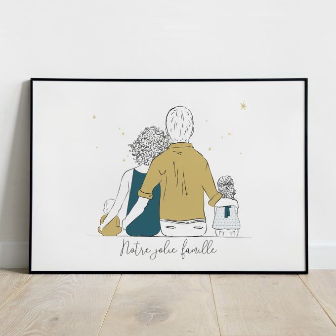 Famille parents, bébé assis & fille