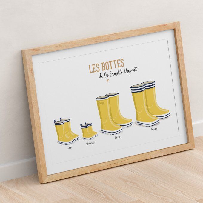Famille bottes de pluie de biais
