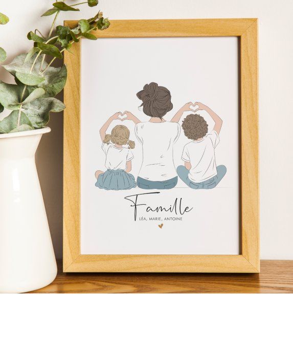 Affiche personnalisée "Mère et enfants"