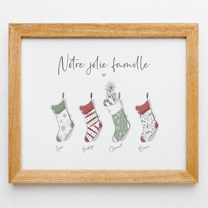 Famille Chaussettes de Noël