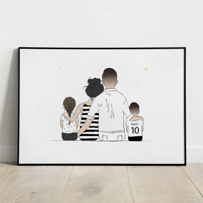 Famille parents, fille & garçon