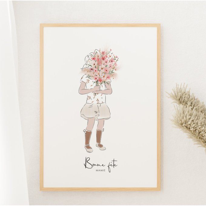 Bouquet de fleurs - fille - Mamie