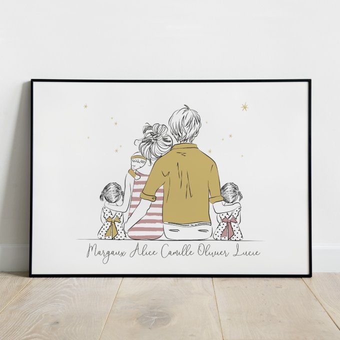 Famille parents, jumelles & bébé