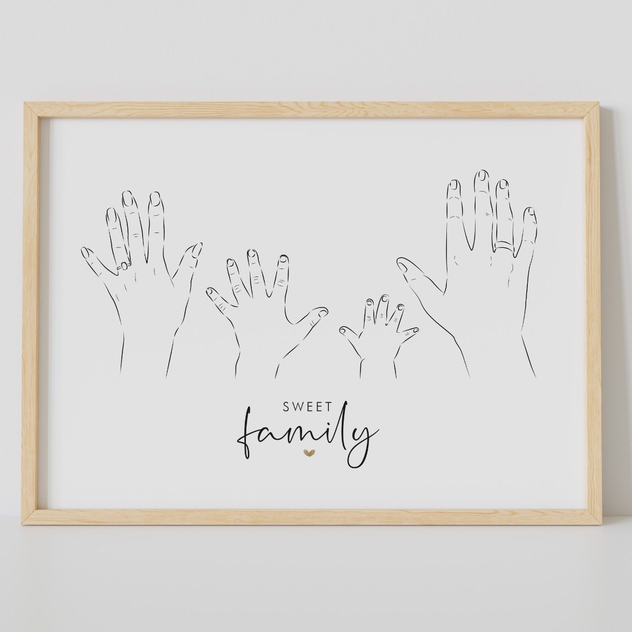 Impression de mains de famille, Impression familiale de 5