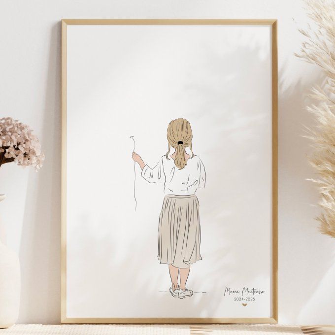 Affiche Arbre à empreintes - Petite fille - Copie